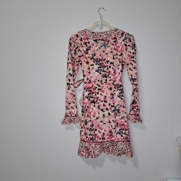 Rococo Sand Mimi pink floral wrap dress small - Picture 7 of 8